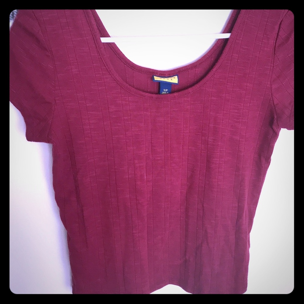 Maroon crop top
